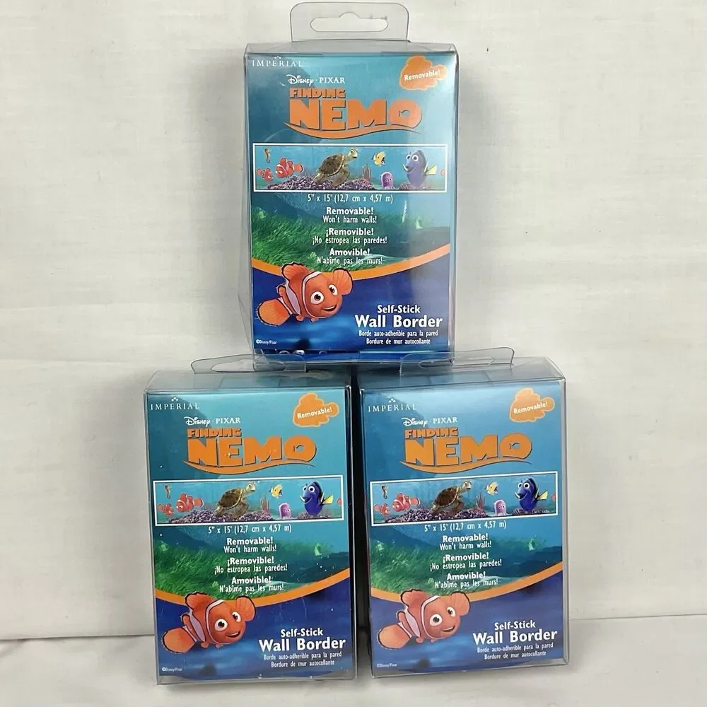 3 Lot Disney Pixar Finding Nemo Removable 5” X 15’ Pre-Pasted Accent Border